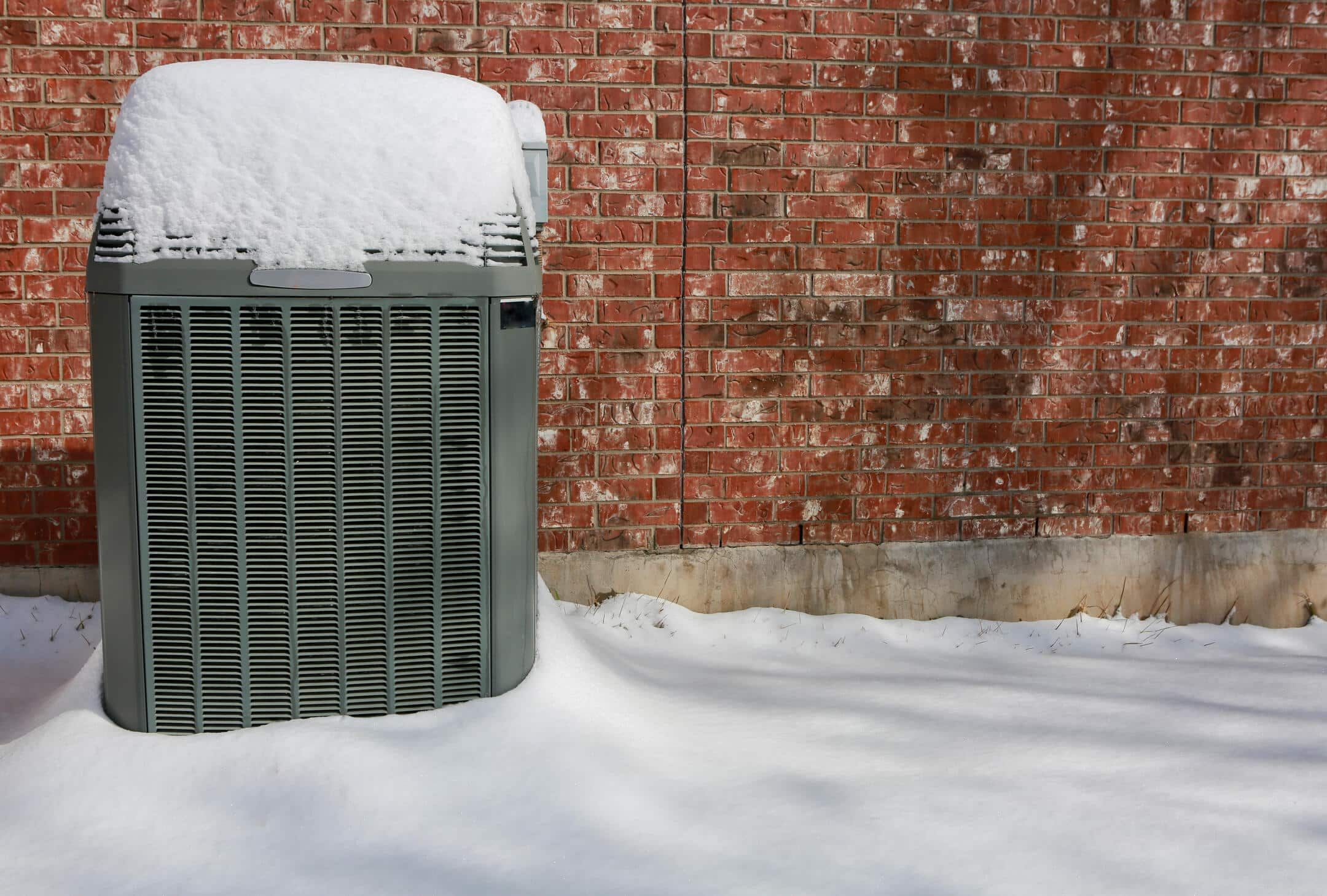how does a heat pump work in winter-gray heat pump outside a brick house how does a heat pump work in winter-gray heat pump outside a brick house