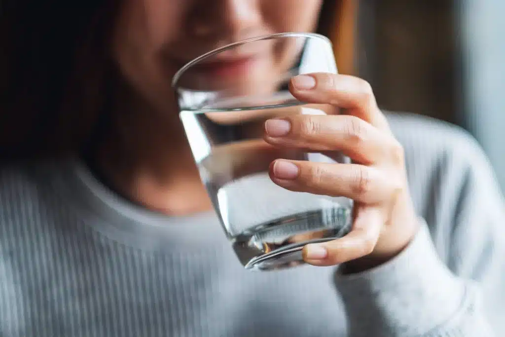 Women drinking water