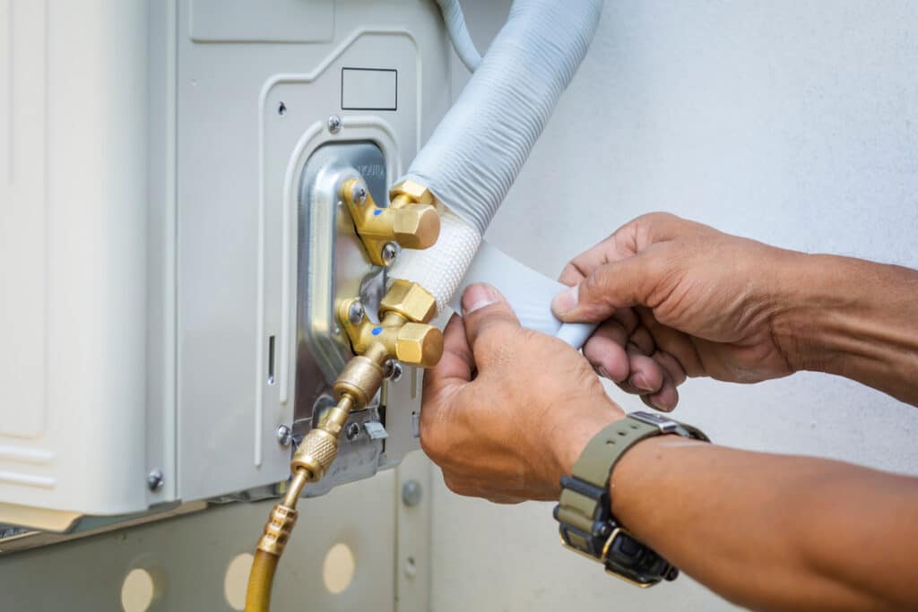 ac leaking water-making repairs on ac unit parts