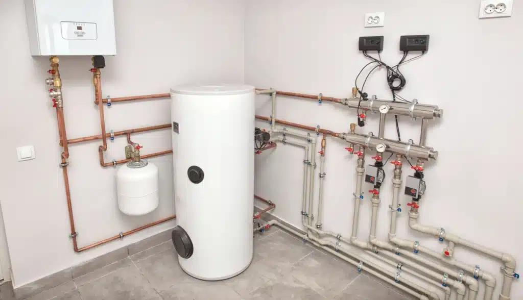 there's a boiler in the home or furnace