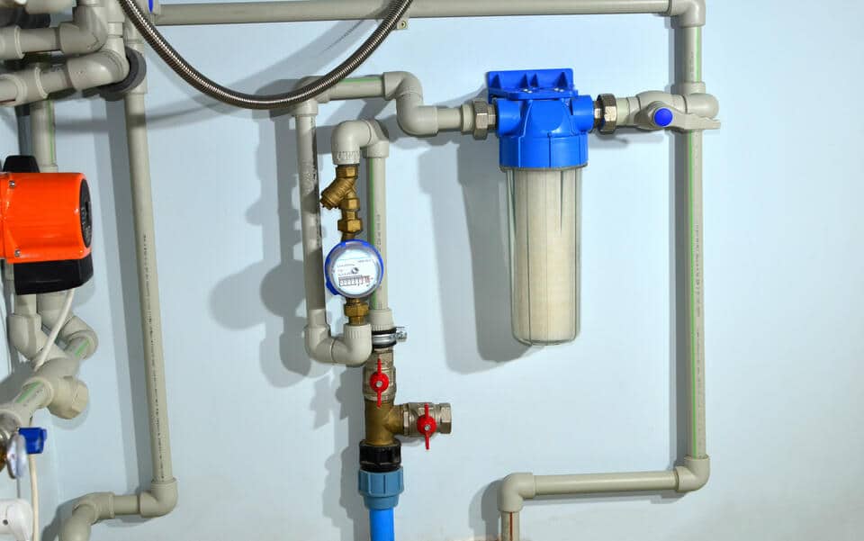 whole house water filter- installed near other home piping
