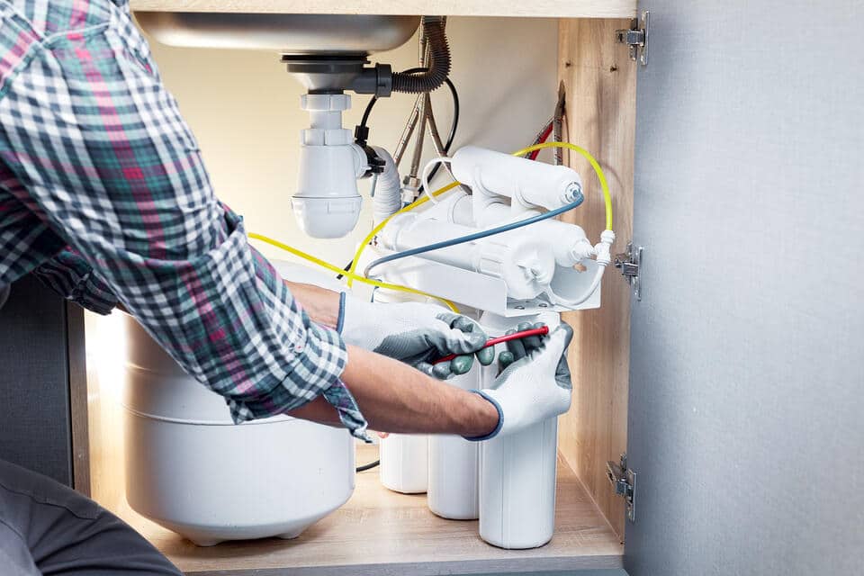 whole house water filter-tech installing under sink water filter