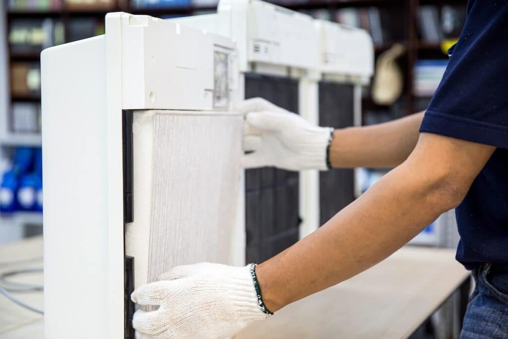technician hvac system air purifier