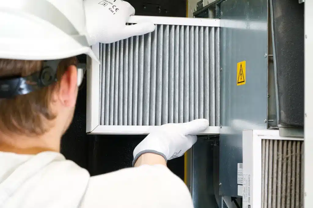 removing an air filter from ac