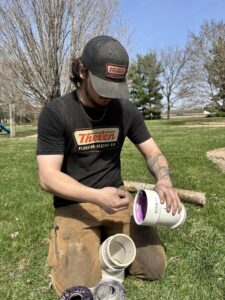 Thelen Plumbing, Heating, & Air technician providing sewer lining services in St. Michael, MN.